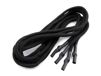 Oděvní šňůra s koncovkami do kapucí, délka 130-140 cm - 100 ks - 6 černá