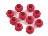 Plastové korálky matné s velkým průvlekem 10x12 mm - 100 ks - 5 (3) červená světlá