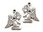 Přívěsek anděl 17x20 mm - 20 ks - platina s patinou