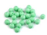 Plastové korálky matné Ø8 mm - 250 ks - 24 (73D) zelená pastel sv