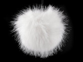 Kožešinová bambule s poutkem Ø11 cm - 1 ks - 1 Off White