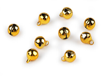 Rolničky oděvní, vhodné na praní Ø8 mm - 20 ks - 4 zlatá tmavá