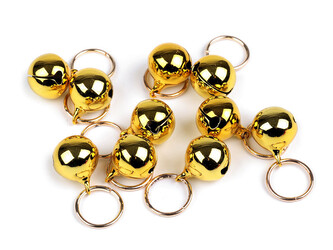 Rolnička s kroužkem Ø15 mm - 20 ks - 2 zlatá