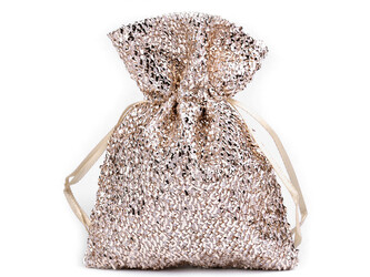 Dárkový pytlík 10x14 cm exkluzivní - 10 ks - 1 pudrová světlá