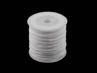 Šňůrka PES Ø0,8 mm - 1 ks - 11 bílá Šňůrka PES Ø0,8 mm - 1 ks - 11 bílá