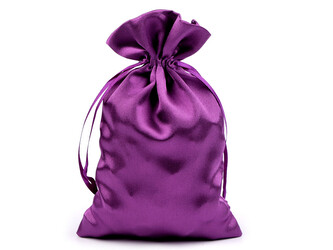 Dárkový pytlík rozměr 11x17 cm saténový - 100 ks - 15 (34) fialová temná