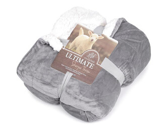 Deka beránek 150x200 cm - 1 ks - 6 šedá bílá Deka beránek 150x200 cm - 1 ks - 6 šedá bílá