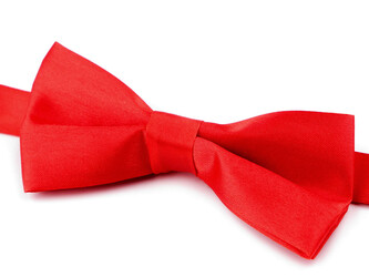 Malý saténový motýlek - 1 ks - 2 (B272) červená