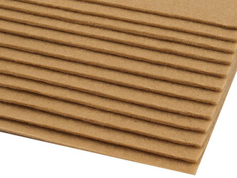 Látková dekorativní plsť / filc 20x30 cm - 2 ks - 3 (F43) béžová tm.