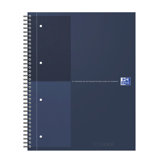 Blok spirálový Oxford International Notebook A4+/80 listů, linkovaný, modrý