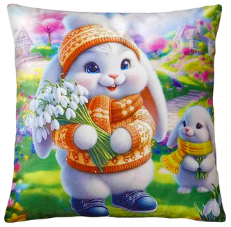 Velikonoční polštář HELLO BUNNY IV. 40x40 cm  Mybesthome