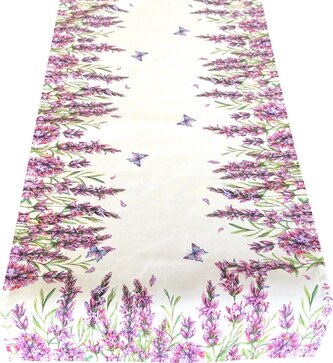 Vzorovaný ubrus - běhoun na stůl LAVENDA 40x140 cm Mybesthome