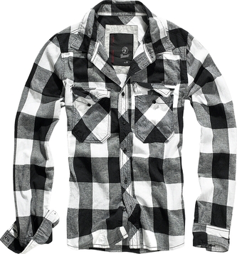 Košile Brandit Check Shirt - černá-bílá, M