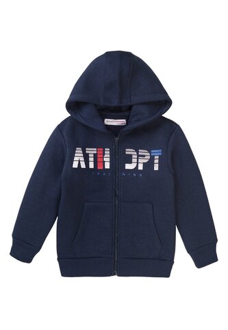 Mikina chlapecká s kapucí, Minoti, 7BZTHRU 4, modrá - 110/116