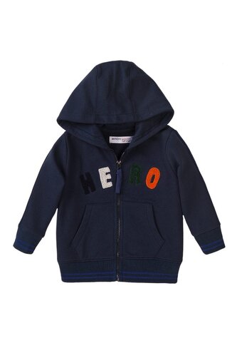 Mikina chlapecká s kapucí celopropínací, Minoti, Beam 2, modrá - 86/92