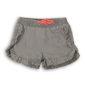 Kraťasy dívčí s volánky, Minoti, Shell 5, šedá - 122/128