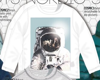 Tričko chlapecké s dlouhým rukávem, Minoti, COSMIC 2, bílá - 68/80