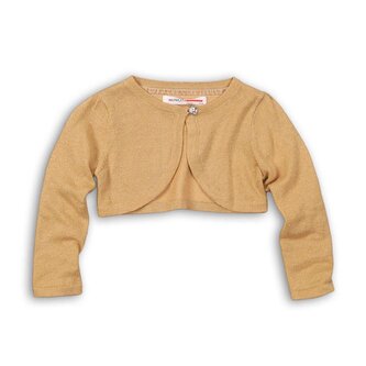 Svetr dívčí bolerko, Minoti, WONDER 6, zlatá - 68/80