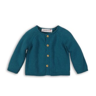 Svetr dívčí celopropínací, Minoti, SQUIRREL 10, modrá - 80/86