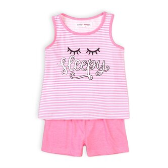 Pyžamo dívčí krátké, Minoti, KG PYJ 19, růžová - 152/158