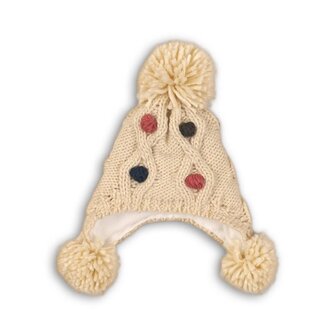 Čepice zimní dívčí, Minoti, TRIP 22, béžová - 1/2let