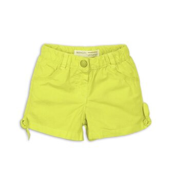 Kraťasy dívčí bavlněné, Minoti, 2SHORT 1, žlutá - 92/98
