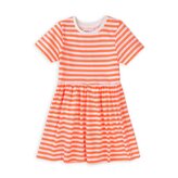 Šaty dívčí bavlněné, Minoti, 6TDRESS 4, oranžová - 80/86
