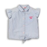 Košile dívčí na zavazování, Minoti, Hut 5, modrá - 80/86