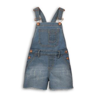 Kraťasy dívčí džínové s laclem, Minoti, Kenya 8, modrá - 80/86