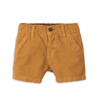 Kraťasy kojenecké lněné, Minoti, Camel 3, hnědá - 62/68