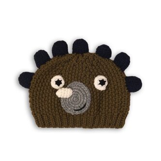 Čepice zimní chlapecká, Minoti, WHEELIE 13, khaki - 68/80