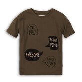 Tričko chlapecké s krátkým rukávem, Minoti, TB TSHIRT 5, hnědá - 80/86