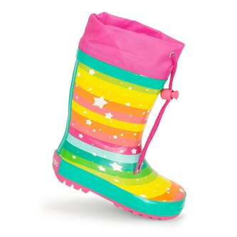 dívčí holínky gumové - potisk rainbow, Pidilidi, PL0051-01, holka - 26