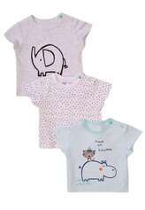 Tričko kojenecké s krátkým rukávem 3pack, Minoti, Koala 3, bílá - 56/62