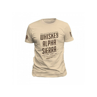 Tričko Whiskey Alpha Sierra, Warrior, Coyote, L