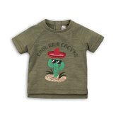 Tričko chlapecké s krátkým rukávem, Minoti, CACTUS 1, khaki - 62/68