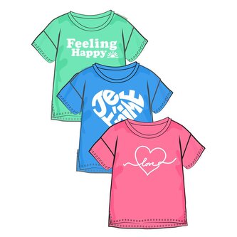 Tričko dívčí s krátkým rukávem 3pack, Minoti, 14tee 53, Holka - 158/164