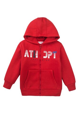 Mikina chlapecká s kapucí, Minoti, 7BZTHRU 3, červená - 98/104