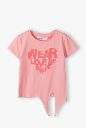 Tričko dívčí s krátkým rukávem zavazovací, Minoti, 14tee 37, Holka - 122/128