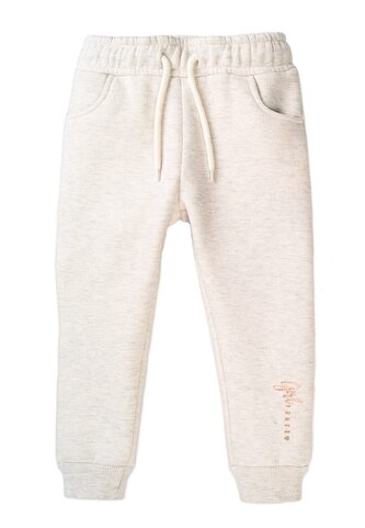 Tepláky dívčí, Minoti, 8GFJOG 6, béžová - 146/152