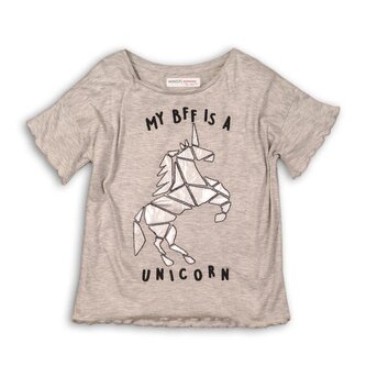 Tričko dívčí s krátkým rukávem, Minoti, Gleam 2, šedá - 104/110