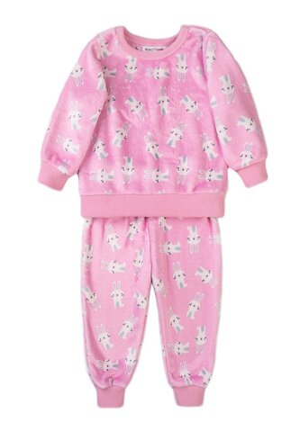 Pyžamo dívčí fleecové, Minoti, TG PYJ 22, růžová - 80/86
