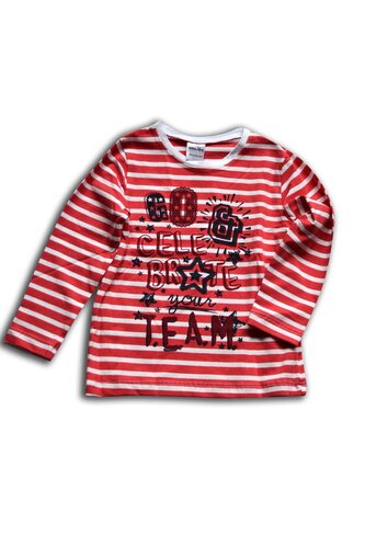 tričko dívčí, dlouhý rukáv, Wendee, ozfb102487-0, červená - 92