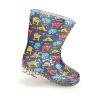 chlapecké holínky PVC - potisk monsters, Pidilidi, PL0040-04,  modrá - 23