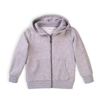 Mikina chlapecká celopropínací s kapucí, Minoti, 5ZTHRU 1, šedá - 140/146