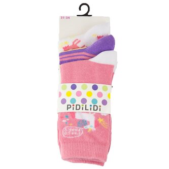 ponožky dívčí- 3pack, Pidilidi, PD0127, Holka - 38-39