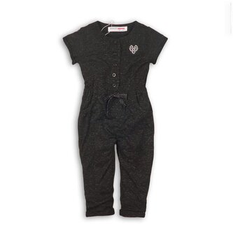 Overal dívčí s krátkým rukávem, Minoti, SUPER 10, černá - 92/98
