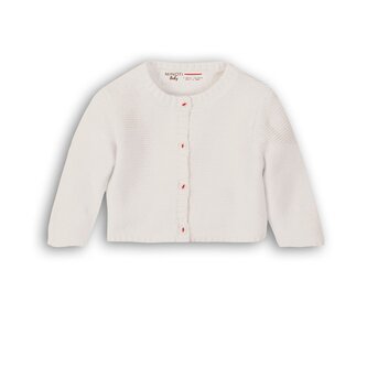 Svetr kojenecký celopropínací dívčí, Minoti, Parade 2, bílá - 80/86