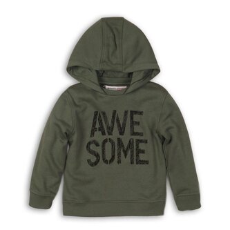 Mikina chlapecká s kapucí, Minoti, TB FLEECE HOODY 4, khaki - 68/80
