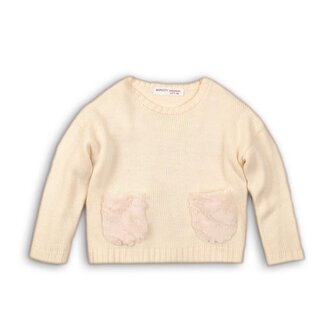 Svetr dívčí, Minoti, TRIP 2, béžová - 80/86